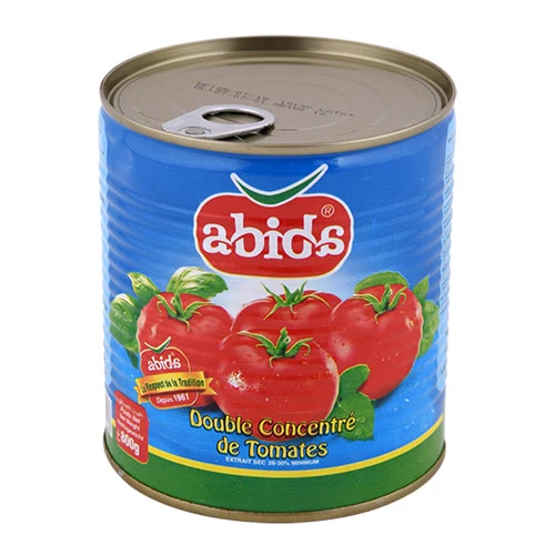 Double concentré de tomate Abida 800Gr معجون طماطم مضاعف التركيز عبيدة 800غ supermarché vente en ligne produits alimentaires livraison Gabes Tunisie