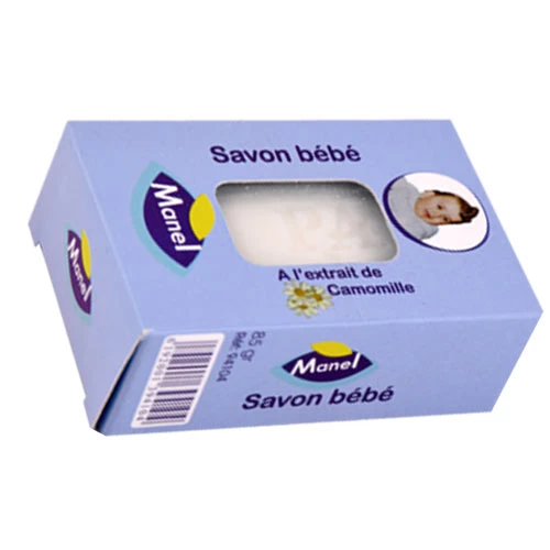 Savon pour bébé Camomille MANEL 85Gr صابون أطفال بالبابونج  منال 85 جرام supermarché épicerie vente en ligne livraison alimentation produits soins hygiène savon bébé Gabes Tunisie