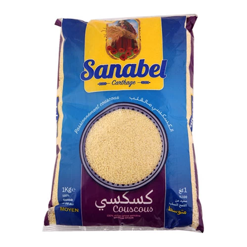 Couscous SANABEL CARTHAGE moyen 1kg كسكسي سنابل قرطاج متوسط 1كغ courses en ligne Gabes Tunisie supermarché vente epicerie en ligne Couscous SANABEL CARTHAGE moyen Gabes Grand Tuni