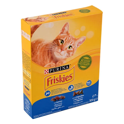 livraison Animalerie Gabès Croquette pour chat adulte Saumon Légumes FRISKIES 300Gr كروكيت للقطط البالغة سالمون وخضار فريسكس 300 جرام courses en ligne Gabes supermarché en ligne