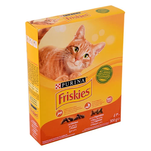 livraison Croquette chat Animalerie Gabès Tunisie Croquette pour chat adulte Poulet Olives FRISKIES 300Gr كروكيت للقطط البالغة دجاج وزيتون فريسكس 300 جرام courses en ligne Gabes supermarché