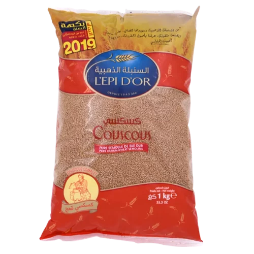livraison Couscous complet moyen 1Kg L’EPI D’OR كسكسي كامل متوسط 1كغ السنبلة الذهبية
