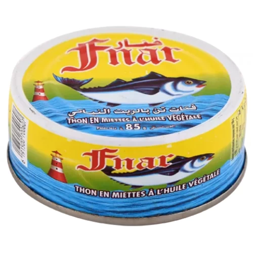 livraison gabes Thon miettes à l’huile végétale 85Gr FNAR تن فتات زيت نباتي 85غ فنار épicerie en ligne gabes supermarché en ligne gabès tunisie
