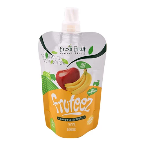 Compote sans sucre ajouté Pomme-Banane FRUTEEZ 90Gr وجبة للرضع كومبوت بدون سكر تفاح وموز فروتيز 90 جرام supermarché épicerie vente en ligne livraison produits alimentation pour bébé Gabes Gra