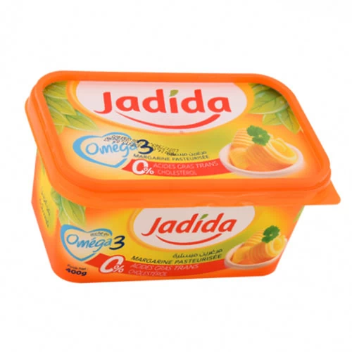 Margarine JADIDA 400Gr Omega 3 مرغرين أوميجا 3 جديدة 400 جرام supermarché vente en ligne livraison alimentation produits alimentaires JADIDA 400Gr Omega 3 prix Gabes Tunisie