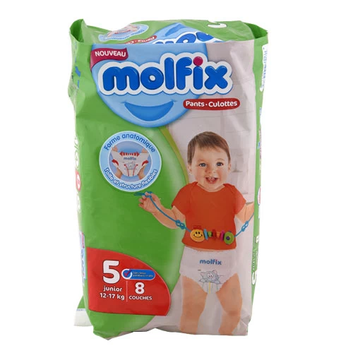 Couches bébé MOLFIX 8 pièces Culotte Junior 11-25 KG حفاضات أطفال 8 قطع سروال جونيور 11-25 كجم مولفيكس courses en ligne Gabes Tunisie supermarché vente epicerie en ligne livraison