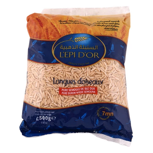 livraison Pâte chorba langue oiseau L'EPI D'OR 500Gr شربة لسان عصفور 500 غرام السنبلة الذهبية